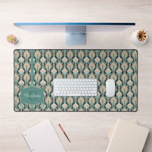 Modern  Abstract botanisch monogrampatroon Bureaumat