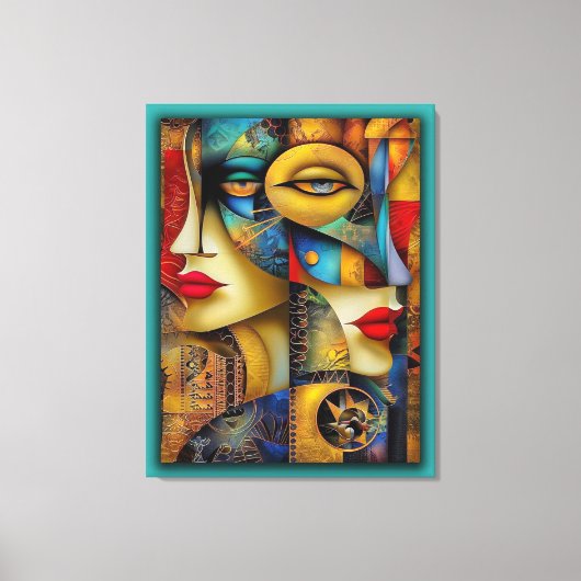 Modern Abstract Canvas Art – Gallery Wall Décor fo (Voorkant)