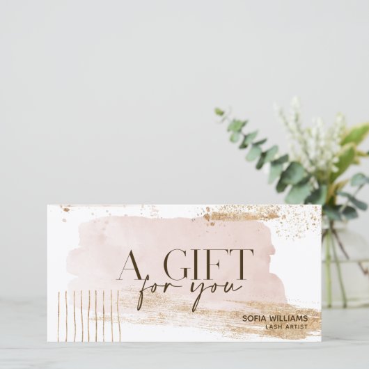 Modern Abstract Certificaat Gift Kaart (Staand voorkant)