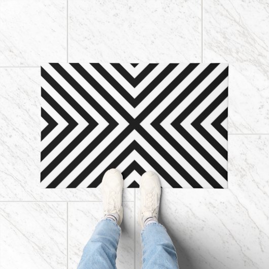 Modern Abstract Chevron Pattern Deurmat (Binnen)