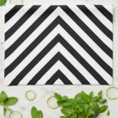 Modern Abstract Chevron Pattern Theedoek (Gevouwen)