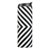 Modern Abstract Chevron Pattern Thermosbeker (Gedraaid links)