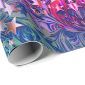 Modern Abstract | CHRISTMAS STARS | PAARS Cadeaupapier (Rol Hoek)