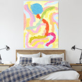 Modern Abstract Colorful Dance Canvas Afdruk (Insitu (Slaapkamer))