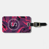 Modern Abstract Colorful Waves Background Bagagelabel (Voorkant horizontaal)