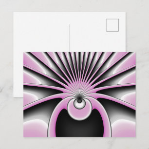 Modern Abstract Crazy Fractal Art Pattern Briefkaart