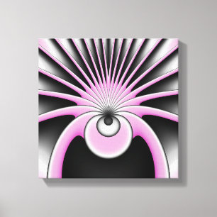 Modern Abstract Crazy Fractal Art Pattern Canvas Afdruk