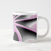 Modern Abstract Crazy Fractal Art Pattern Extra Grote Beker (Rechts)