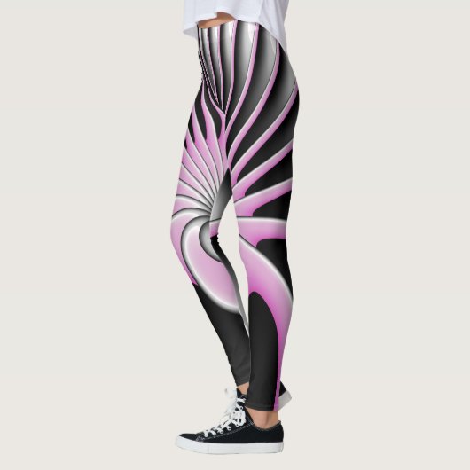 Modern Abstract Crazy Fractal Art Pattern Leggings (Links)