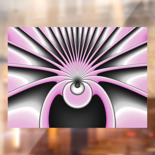 Modern Abstract Crazy Fractal Art Pattern Raamsticker (Vel 2)