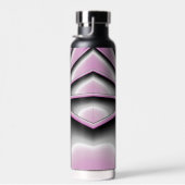 Modern Abstract Crazy Fractal Art Pattern Waterfles (Rechts)