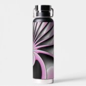 Modern Abstract Crazy Fractal Art Pattern Waterfles (Achterkant)