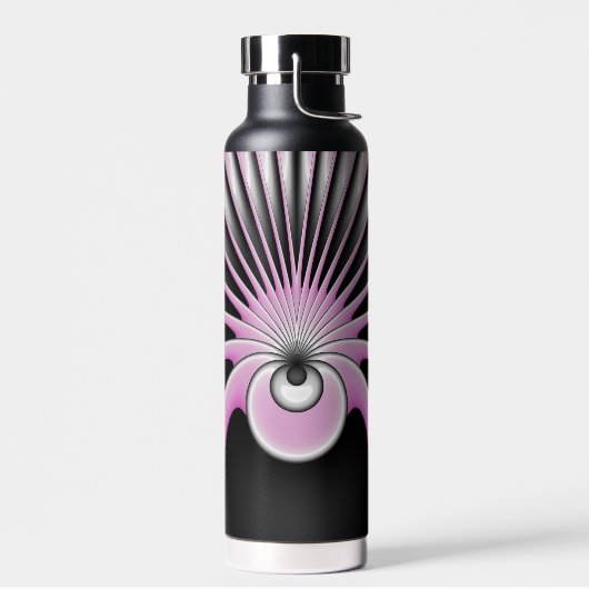 Modern Abstract Crazy Fractal Art Pattern Waterfles (Links)