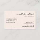 Modern Abstract Cream Earth Tone Signature Script Visitekaartje (Achterkant)