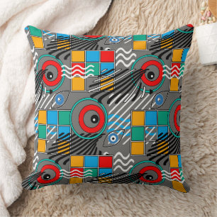 Modern abstract creatief meer-kleurig patroon kussen