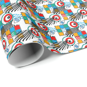 Modern abstract creatief multikleurig patroon cadeaupapier
