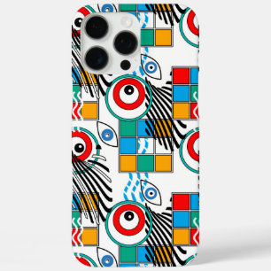 Modern abstract creatief multikleurig patroon iPhone 16 pro max hoesje