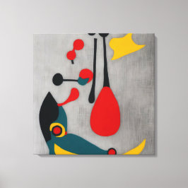 Modern Abstract De Rode slinger Canvas Afdruk