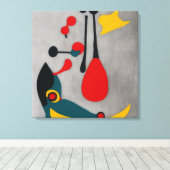 Modern Abstract De Rode slinger Canvas Afdruk (Insitu (Houten vloer))