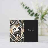 Modern Abstract Decoratief Cat Briefkaart (Staand voorkant)