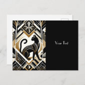 Modern Abstract Decoratief Cat Briefkaart (Voorkant / Achterkant)