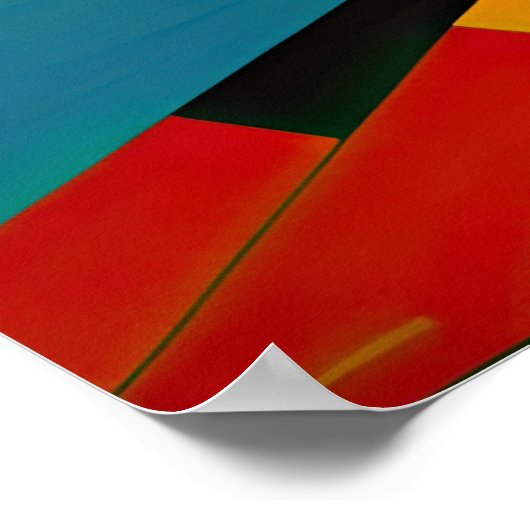 Modern Abstract Design Futurisme 3:2 Poster (Hoek)