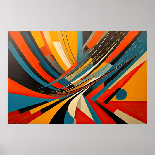 Modern Abstract Design Futurisme 3:2 Poster (Voorkant)