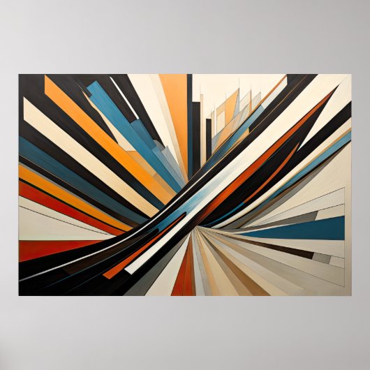 Modern Abstract Design Futurisme 3:2 Poster (Voorkant)