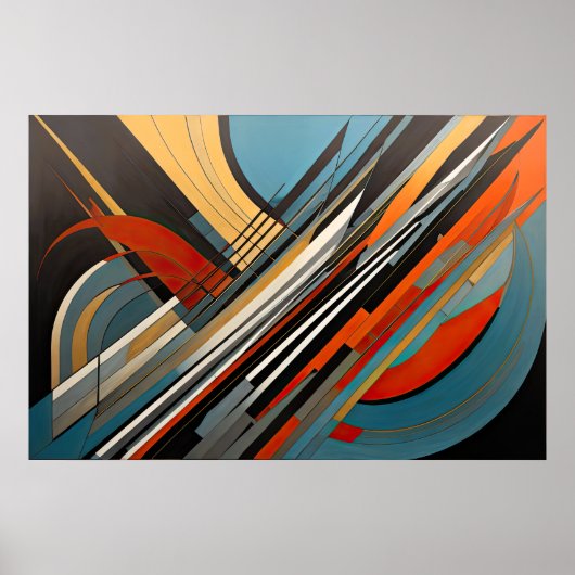 Modern Abstract Design Futurisme 3:2 Poster (Voorkant)