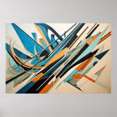 Modern Abstract Design Futurisme 3:2 Poster (Voorkant)