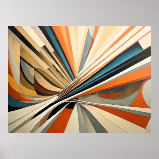 Modern Abstract Design Futurisme 4:3 Poster (Voorkant)