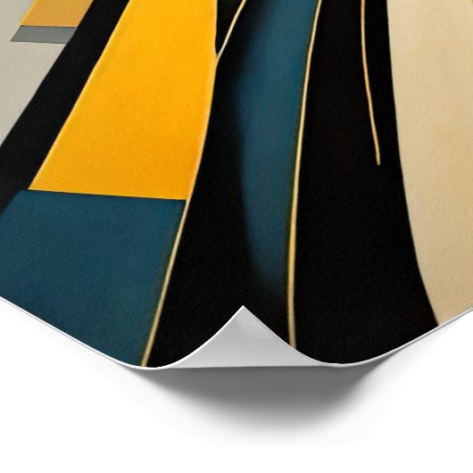 Modern Abstract Design Futurisme 4:5 Poster (Hoek)