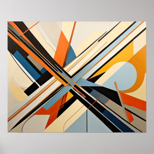 Modern Abstract Design Futurisme 4:5 Poster (Voorkant)