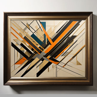 Modern Abstract Design Futurisme 4:5 Poster