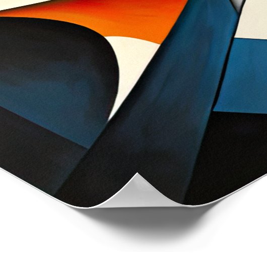 Modern Abstract Design Futurisme 4:5 Poster (Hoek)