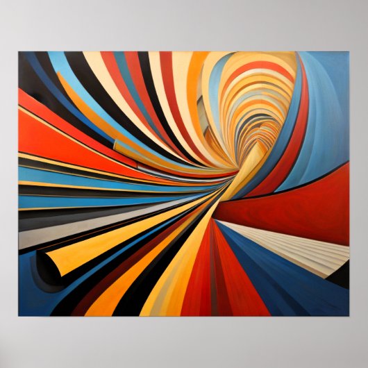 Modern Abstract Design Futurisme 4:5 Poster (Voorkant)