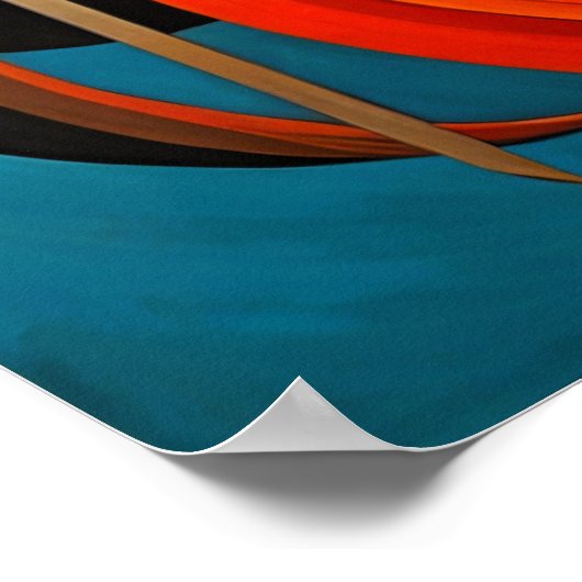 Modern Abstract Design Futurisme 4:5 Poster (Hoek)