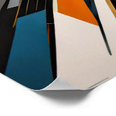 Modern Abstract Design Futurisme 4:5 Poster (Hoek)