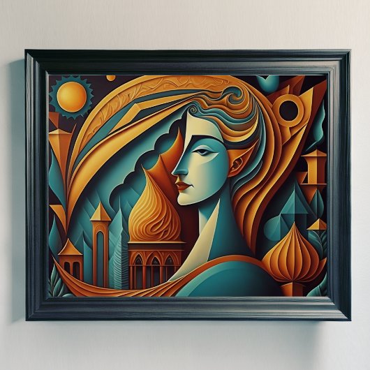 Modern Abstract Design Kubisme Surrealisme 4:5 Poster