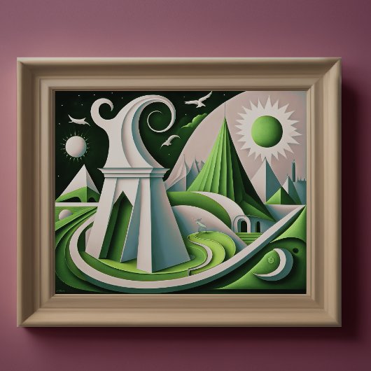 Modern Abstract Design Kubisme Surrealisme 4:5 Poster