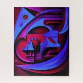 Modern Abstract Design Kubisme Surrealisme Legpuzzel (Verticaal)