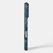 Modern Abstract donkergroen turquoise monogram naa Case-Mate iPhone Case (Achterkant / Rechts)