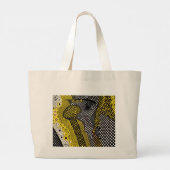 Modern Abstract Dot Pattern  Grote Tote Bag (Achterkant)