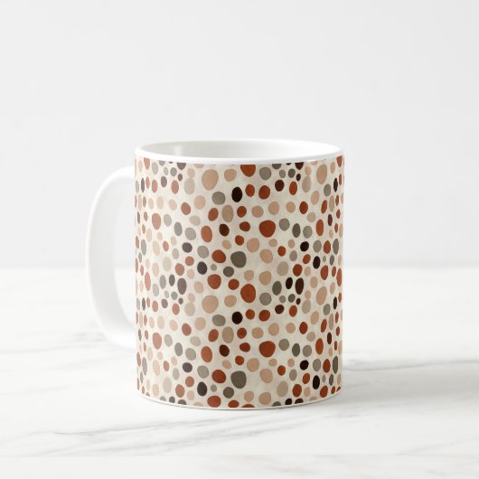 Modern Abstract Dot Pattern Mug Koffiemok (Voorkant links)