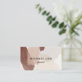 Modern Abstract Earth Tones Trendy Visitekaartje (Staand voorkant)