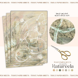 Modern Abstract Elegant Patroon Weefsel Papier