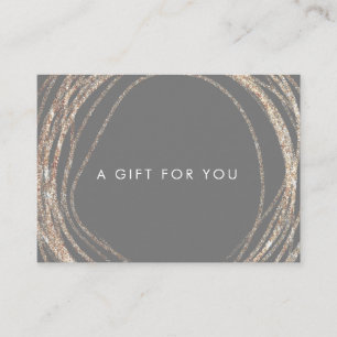 modern abstract faux gold swirl gift certificaat