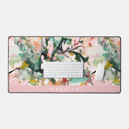Modern Abstract Floral Botanical Personalized (Clavier et souris)