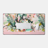 Modern Abstract Floral Botanical Personalized Bureaumat (Keyboard & Muis)