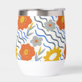 Modern Abstract Flowers Boho Wavy (Gauche)